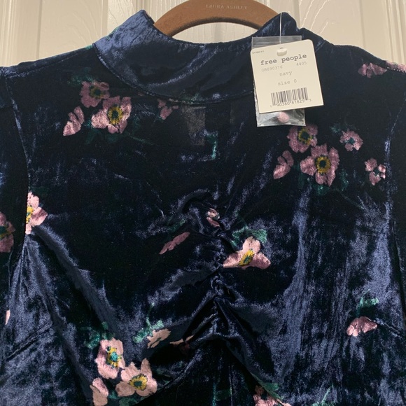 Free People My Baby Navy Velvet Dress - Picture 4 of 7